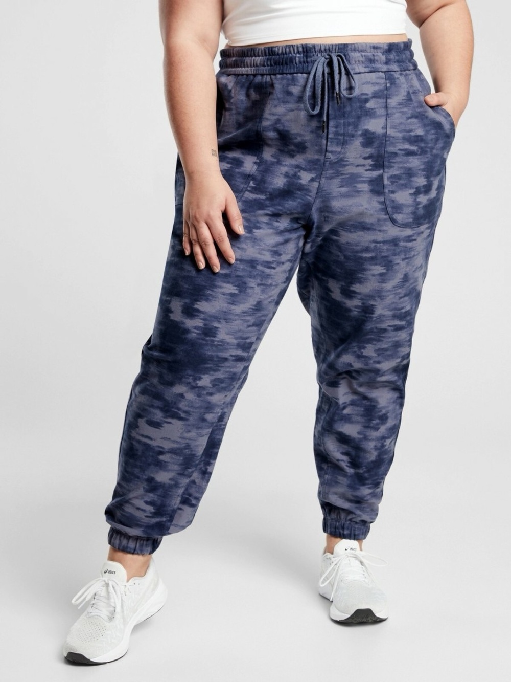 Athleta Farallon Printed Jogger Inversion Medieval Violet Tie Dye Plus Size 24